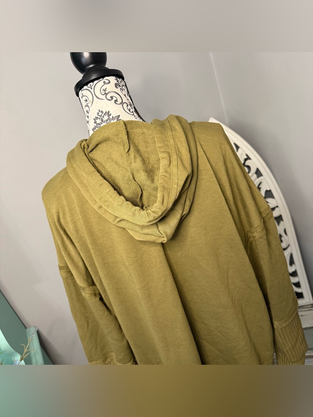 Time and Tru Waffle Knit Pullover Hoodie Size XXL NWOT Boho Loungewear - Picture 6 of 9